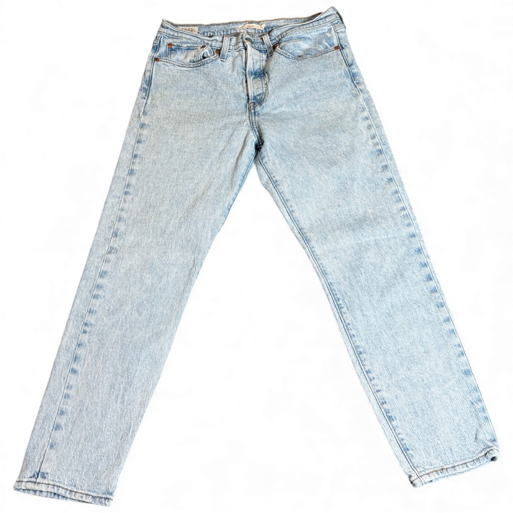 Levi's Wedgie Straight Jeans Womens 30 Blue Denim Cotton Stretch Medium Wash Y2K